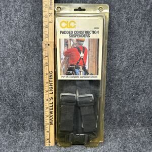 Vtg 2004 CLC 5122 Padded Construction Suspenders Heavy-Duty Adjustable Black